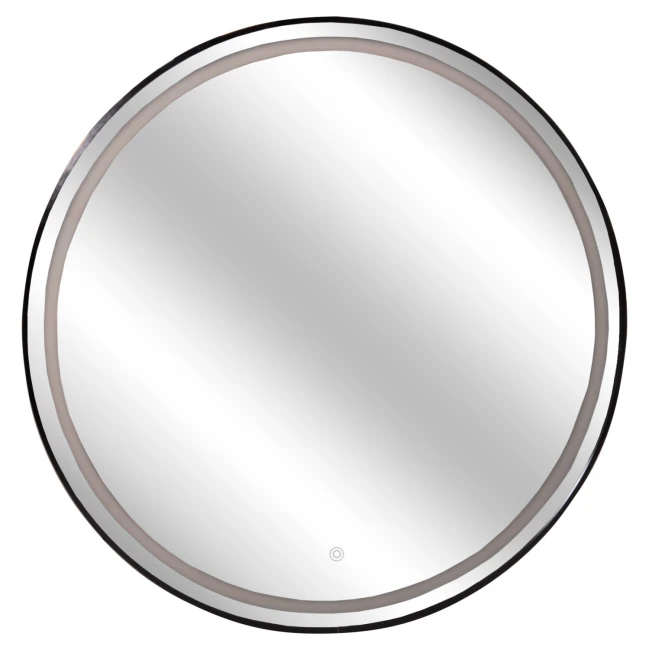 ΚΑΘΡΕΠΤΗΣ ΤΟΙΧΟΥ ΣΤΡΟΓΓΥΛΟΣ ROUNDER HM4503.01 ΑΛΟΥΜΙΝΙΟ ΣΕ ΜΑΥΡΟ-ΦΩΤΙΣΜΟΣ LED Φ80εκ.