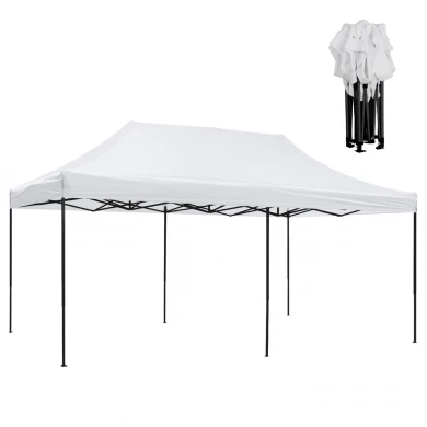 ΚΙΟΣΚΙ/GAZEBO MATTHEW HM6312 ΠΤΥΣΣΟΜΕΝΟ-ΣΚΕΛΕΤΟΣ ΜΕΤΑΛ.ΜΑΥΡΟΣ-ΛΕΥΚΟ ΥΦΑΣΜΑ 3x6x3,10Yμ