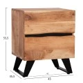 ΚΟΜΟΔΙΝΟ ALICIA HM8360.11 ΑΠΟ ΜΑΣΙΦ ΞΥΛΟ ΑΚΑΚΙΑΣ 45x35x56Yεκ.