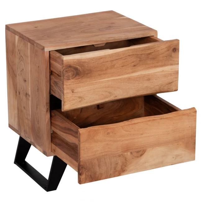 ΚΟΜΟΔΙΝΟ ALICIA ΑΠΟ ΜΑΣΙΦ ΞΥΛΟ ΑΚΑΚΙΑΣ HM8360.11 45x35x56Y εκ.