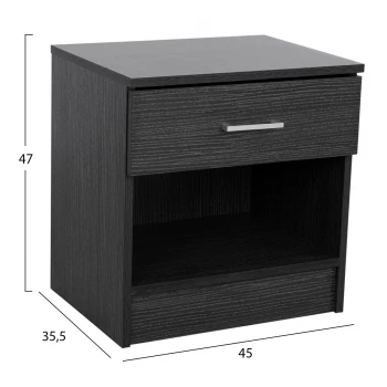 ΚΟΜΟΔΙΝΟ ΜΕ 1 ΣΥΡΤΑΡΙ LANEY ZEBRANO 45x35,5x47Υ εκ. HM2345.02