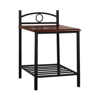 ΚΟΜΟΔΙΝΟ REVEN HM387 ΑΠΟ ΜΕΤΑΛΛΟ ΚΑΙ ΞΥΛΟ RUBBERWOOD 45x35x48-61Y εκ.