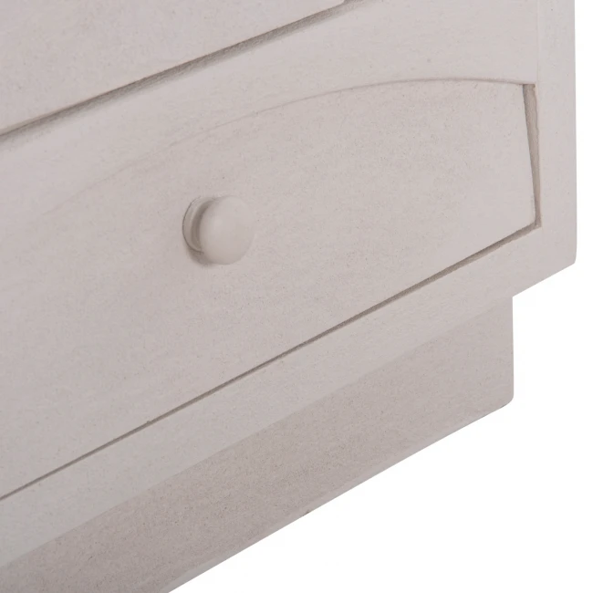 ΚΟΜΟΔΙΝΟ ΣΕΙΡΑ SANTORINI HM18047 MDF ΣΕ ΥΠΟΛΕΥΚΟ ΧΡΩΜΑ-3 ΣΥΡΤΑΡIA 48x38x55,5Υεκ.