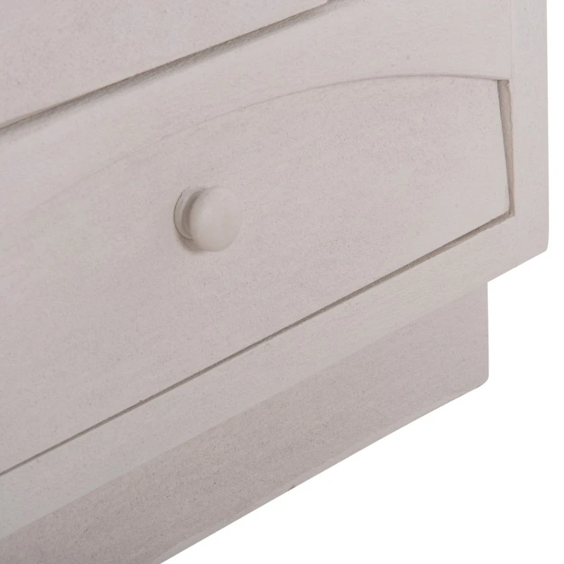 ΚΟΜΟΔΙΝΟ ΣΕΙΡΑ SANTORINI HM18047 MDF ΣΕ ΥΠΟΛΕΥΚΟ ΧΡΩΜΑ-3 ΣΥΡΤΑΡIA 48x38x55,5Υεκ.