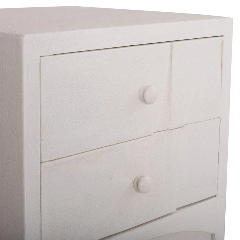 ΚΟΜΟΔΙΝΟ ΣΕΙΡΑ SANTORINI HM18047 MDF ΣΕ ΥΠΟΛΕΥΚΟ ΧΡΩΜΑ-3 ΣΥΡΤΑΡIA 48x38x55,5Υεκ.