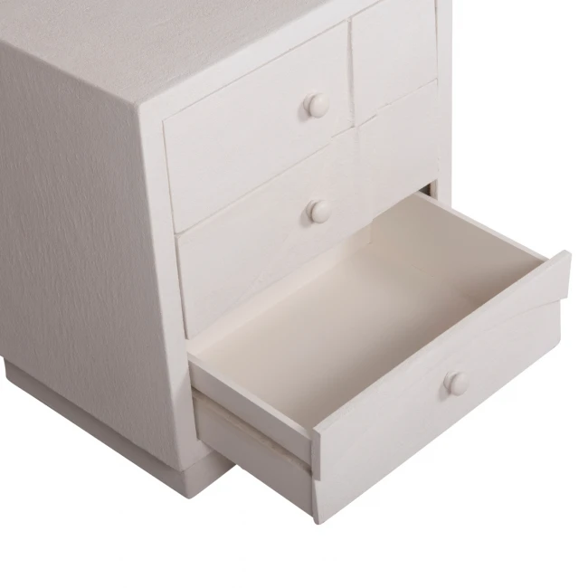 ΚΟΜΟΔΙΝΟ ΣΕΙΡΑ SANTORINI HM18047 MDF ΣΕ ΥΠΟΛΕΥΚΟ ΧΡΩΜΑ-3 ΣΥΡΤΑΡIA 48x38x55,5Υεκ.