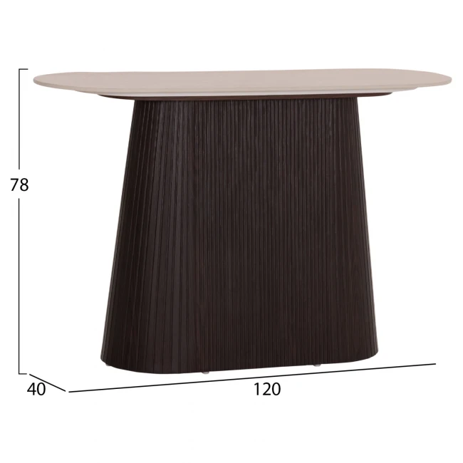 ΚΟΝΣΟΛΑ CATER HM18323 ΚΕΡΑΜΙΚΟ TOP ΟΨΗ ΤΡΑΒΕΡΤΙΝΑΣ-MDF ΒΑΣΗ 120x40x78Υεκ.