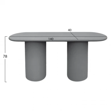 ΚΟΝΣΟΛΑ KENJI HM6584.01 FIBER CEMENT ΣΕ ΓΚΡΙ--140x40x77Υεκ.