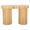 ΚΟΝΣΟΛΑ ΟΒΑΛ GATSBY HM9871 ΦΥΣΙΚΟ RATTAN ΣΕ ΦΥΣΙΚΟ ΧΡΩΜΑ 110x45x74,5Υεκ.