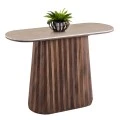 ΚΟΝΣΟΛΑ WALDEN HM18439 ΚΕΡΑΜΙΚΟ TOP ΤΡΑΒΕΡΤΙΝΑ--MDF ΒΑΣΗ ΚΑΡΥΔΙ 120x40x76Υεκ