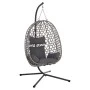 ΚΡΕΜΑΣΤΗ ΦΩΛΙΑ NESTA HM6468.01 ΓΚΡΙ ΜΕΤΑΛΛΟ & P.E.RATTAN 100x100x190Υεκ.
