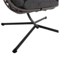 ΚΡΕΜΑΣΤΗ ΦΩΛΙΑ NESTA HM6468.01 ΓΚΡΙ ΜΕΤΑΛΛΟ & P.E.RATTAN 100x100x190Υεκ.