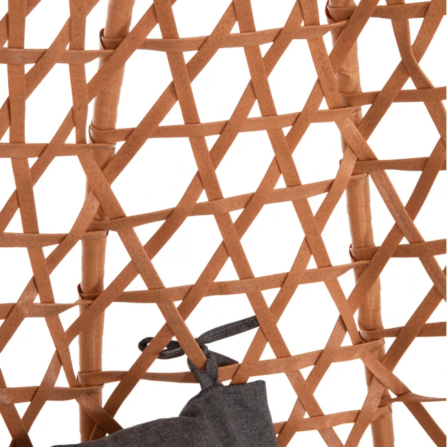 ΚΡΕΜΑΣΤΗ ΦΩΛΙΑ NESTA HM6468.05 ΜΑΥΡΟ ΜΕΤΑΛΛΟ--ΚΑΦΕ P.E.RATTAN 100x100x190Υεκ.