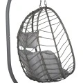 ΚΡΕΜΑΣΤΗ ΠΟΛΥΘΡΟΝΑ ΦΩΛΙΑ MILLIE HM5997.10 ΜΕΤΑΛΛΟ-ΣΥΝΘ.RATTAN ΓΚΡΙ 90x75x190Υεκ.
