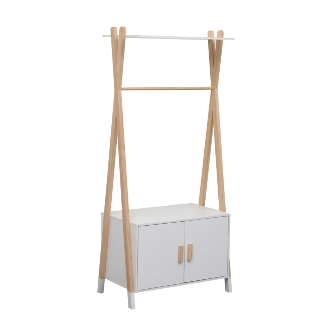 ΚΡΕΜΑΣΤΡΑ ΠΑΙΔΙΚH ΜΕ ΝΤΟΥΛΑΠΙ PASCHAL HM2495.03 ΜΕΛΑΜΙΝΗ-ΞΥΛΟ ΠΕΥΚΟΥ 76x44x170Υεκ