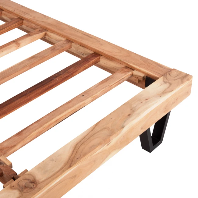 ΚΡΕΒΑΤΙ ALICIA HM8359.21 ΜΕΤΑΛΛΟ-ΜΑΣΙΦ ΞΥΛΟ ΑΚΑΚΙΑΣ-ΑΝΟΙΧΤΟ ΦΥΣΙΚΟ-ΣΤΡΩΜΑ 160x200εκ