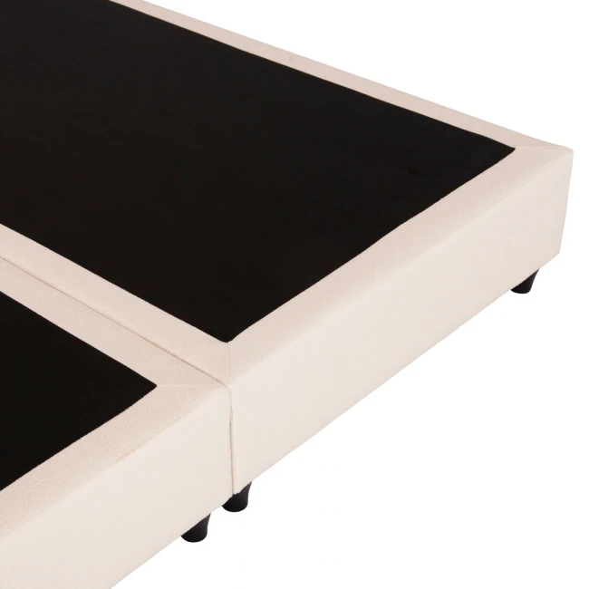 ΚΡEΒΑΤΙ ΔΙΠΛΟ LUTHER HM717 ΜΠΕΖ ΥΦΑΣΜΑ ΓΙΑ ΣΤΡΩΜΑ 160x200εκ.
