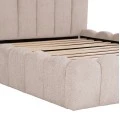 ΚΡΕΒΑΤΙ ΔΙΠΛΟ MARIUS HM759.03 ΜΠΕΖ CHENILLE ΥΦΑΣΜΑ-- ΓΙΑ ΣΤΡΩΜΑ 160x200εκ