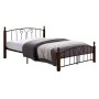 ΚΡΕΒΑΤΙ ΔΙΠΛΟ SUZIE HM585 ΓΙΑ ΣΤΡΩΜΑ 150x200 εκ. ΜΕΤΑΛΛΟ RUBBERWOOD