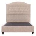 ΚΡΕΒΑΤΙ MALENA ΑΠΟ ΜΠΕΖ ΥΦΑΣΜΑ NUBUCK HM647.22 ΓΙΑ ΣΤΡΩΜΑ 120x200 εκ.