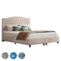 ΚΡΕΒΑΤΙ MALENA HM638.22 ΜΠΕΖ ΥΦΑΣΜΑ Τ. NUBUCK ΓΙΑ ΣΤΡΩΜΑ 150x200εκ.
