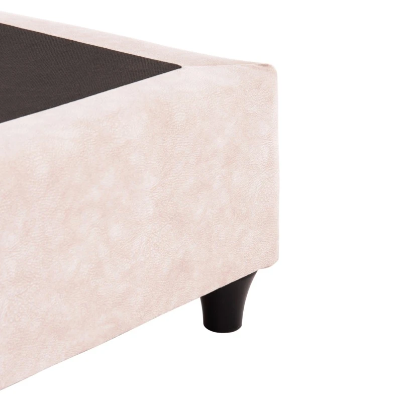 ΚΡΕΒΑΤΙ MALENA HM638.22 ΜΠΕΖ ΥΦΑΣΜΑ Τ. NUBUCK ΓΙΑ ΣΤΡΩΜΑ 150x200εκ.