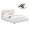 ΚΡΕΒΑΤΙ ΔΙΠΛΟ ΜΕ ΑΠΟΘ.ΧΩΡΟ KALLY HM729.03 ΜΠΕΖ FAUX FUR ΥΦΑΣΜΑ--ΣΤΡΩΜΑ 160x200εκ