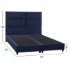 ΚΡΕΒΑΤΙ MILO ΑΠΟ ΜΠΛΕ ΥΦΑΣΜΑ HM616.08 ΓΙΑ ΣΤΡΩΜΑ 160x200 εκ.