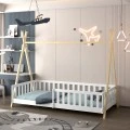 ΚΡΕΒΑΤΙ ΠΑΙΔΙΚΟ ΜΕ ΚΑΓΚΕΛΑ MUNK HM739.03 τ.MONTESSORI ΠΕΥΚΟ ΦΥΣΙΚΟ-ΛΕΥΚΟ--190x90εκ