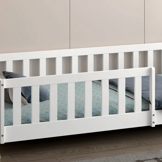 ΚΡΕΒΑΤΙ ΠΑΙΔΙΚΟ ΜΕ ΚΑΓΚΕΛΑ MUNK HM739.03 τ.MONTESSORI ΠΕΥΚΟ ΦΥΣΙΚΟ-ΛΕΥΚΟ--190x90εκ