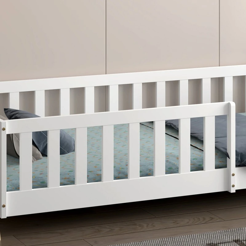 ΚΡΕΒΑΤΙ ΠΑΙΔΙΚΟ ΜΕ ΚΑΓΚΕΛΑ MUNK HM739.03 τ.MONTESSORI ΠΕΥΚΟ ΦΥΣΙΚΟ-ΛΕΥΚΟ--190x90εκ
