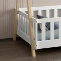 ΚΡΕΒΑΤΙ ΠΑΙΔΙΚΟ ΜΕ ΚΑΓΚΕΛΑ MUNK HM739.03 τ.MONTESSORI ΠΕΥΚΟ ΦΥΣΙΚΟ-ΛΕΥΚΟ--190x90εκ