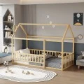 ΚΡΕΒΑΤΙ ΠΑΙΔΙΚΟ ΜΕ ΚΑΓΚΕΛΟ HOUSER HM706.01 τ.MONTESSORI ΞΥΛΟ ΠΕΥΚΟ ΦΥΣΙΚΟ-190x90εκ
