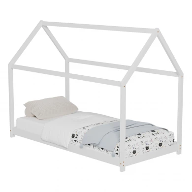 ΚΡΕΒΑΤΙ ΠΑΙΔΙΚΟ PEPE HM677.03 τ.MONTESSORI ΞΥΛΟ ΠΕΥΚΟ ΛΕΥΚΟ- 190x90εκ