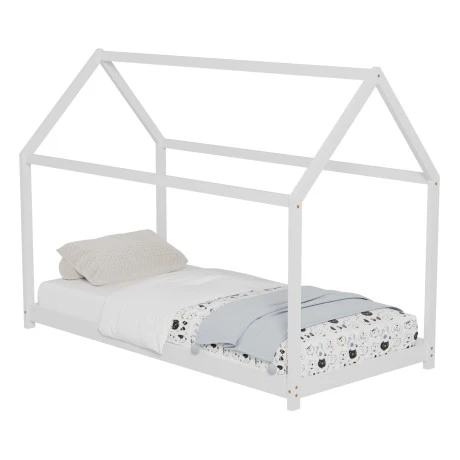 ΚΡΕΒΑΤΙ ΠΑΙΔΙΚΟ PEPE HM677.03 τ.MONTESSORI ΞΥΛΟ ΠΕΥΚΟ ΛΕΥΚΟ- 190x90εκ