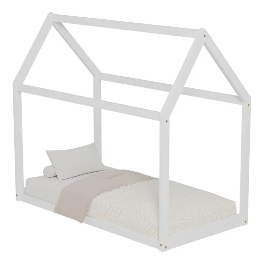 ΚΡΕΒΑΤΙ ΠΑΙΔΙΚΟ PEPE HM678.03 τ.MONTESSORI ΞΥΛΟ ΠΕΥΚΟ ΛΕΥΚΟ- 140x70εκ