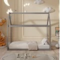 ΚΡΕΒΑΤΙ ΠΑΙΔΙΚΟ PEPE HM678.05 τ.MONTESSORI ΞΥΛΟ ΠΕΥΚΟ ΓΚΡΙ- 140x70εκ