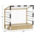 ΚΡΕΒΑΤΙ ΠΑΙΔΙΚΟ ΜΕ ΣΥΡΤΑΡΙ GOALIE HM700 ΞΥΛΟ ΠΕΥΚΟΥ ΦΥΣΙΚΟ-ΛΕΥΚΟ-ΜΑΥΡΟ- 190x90εκ