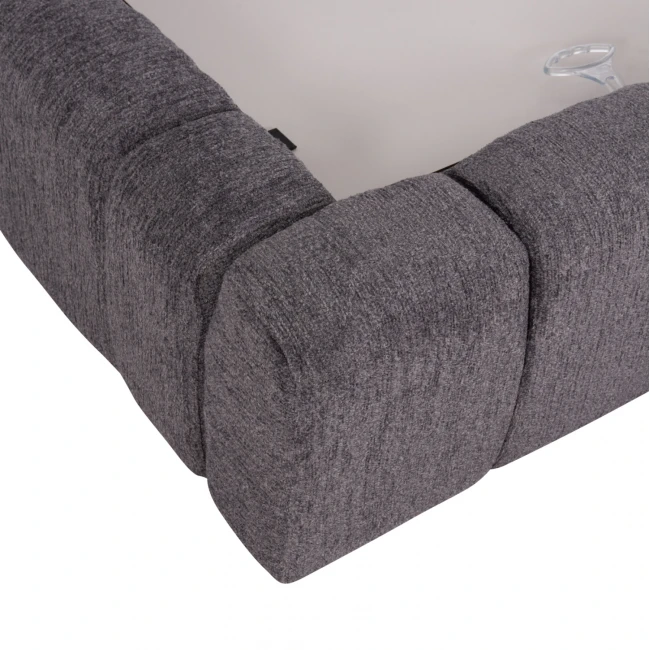 ΚΡΕΒΑΤΙ RAMON ΜΕ ΑΠΟΘΗΚΕΥΤΙΚΟ ΧΩΡΟ HM720.22 ΥΦΑΣΜΑ ΜΠΟΥΚΛΕ ΓΚΡΙ-ΣΤΡΩΜΑ 160x200εκ