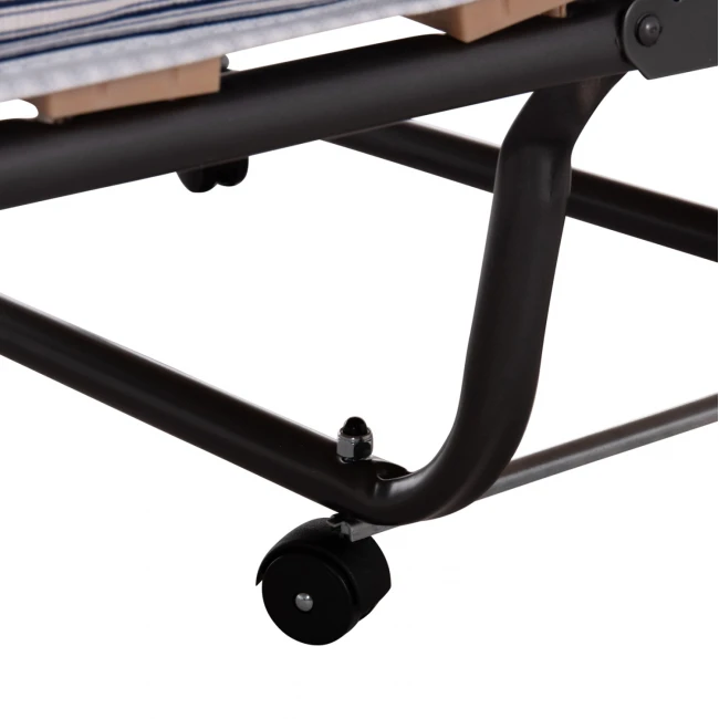 ΚΡΕΒΑΤΙ-ΡΑΝΤΖΟ ΙΤΑΛΙΑΣ NOBLE HM393.01 ΜΕΤΑΛΛΙΚΟ ΜΕ ΡΟΔΕΣ & ΣΤΡΩΜΑ 9εκ ΜΠΛΕ-ΛΕΥΚΟ 80x182x37.5Υεκ.