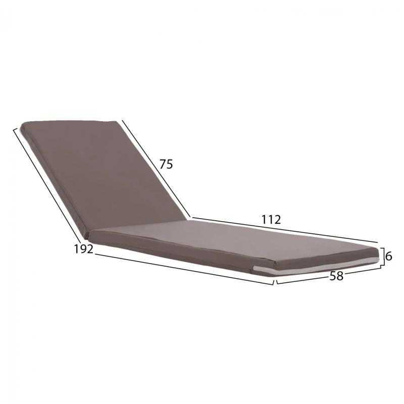 ΜΑΞΙΛΑΡΙ ΞΑΠΛΩΣΤΡΑΣ POLYESTER CHIOS ΓΚΡΙ HM11234.10P 196(117+1+78)x58x5 εκ.