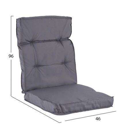 ΜΑΞΙΛΑΡΙ ΥΦΑΣΜΑΤΙΝΟ ΜΕ ΠΛΑΤΗ ΓΚΡΙ 96x46x7 εκ. HM5745.10
