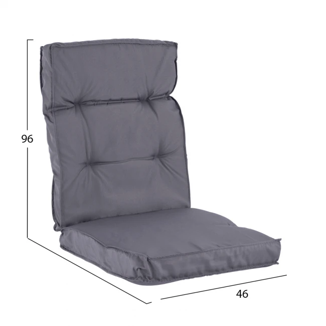 ΜΑΞΙΛΑΡΙ ΥΦΑΣΜΑΤΙΝΟ ΜΕ ΠΛΑΤΗ ΓΚΡΙ 96x46x7 εκ. HM5745.10