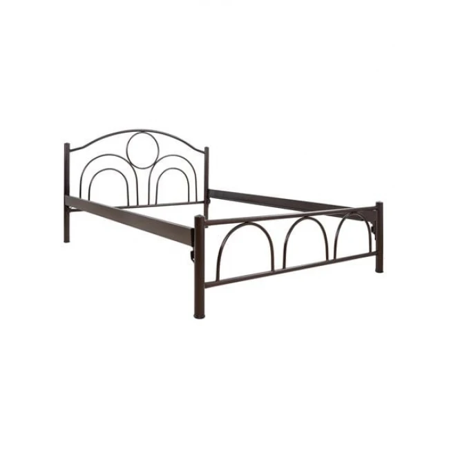 ΜΕΤΑΛΛΙΚΟ ΔΙΠΛΟ ΚΡΕΒΑΤΙ ΚΥΚΛΟΣ 160x200x90Yεκ. HM766 ΣΦΥΡHΛΑΤΟ ΚΑΦΕ