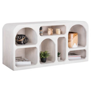 ΜΠΟΥΦΕΣ HANDYR HM9705 ΜΑΣΙΦ ΞΥΛΟ MANGO ΣΕ ΛΕΥΚΟ ΧΡΩΜΑ 165x35x75Yεκ.