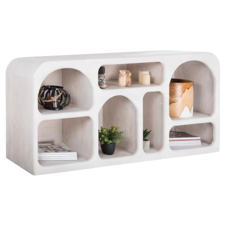 ΜΠΟΥΦΕΣ HANDYR HM9705 ΜΑΣΙΦ ΞΥΛΟ MANGO ΣΕ ΛΕΥΚΟ ΧΡΩΜΑ 165x35x75Yεκ.