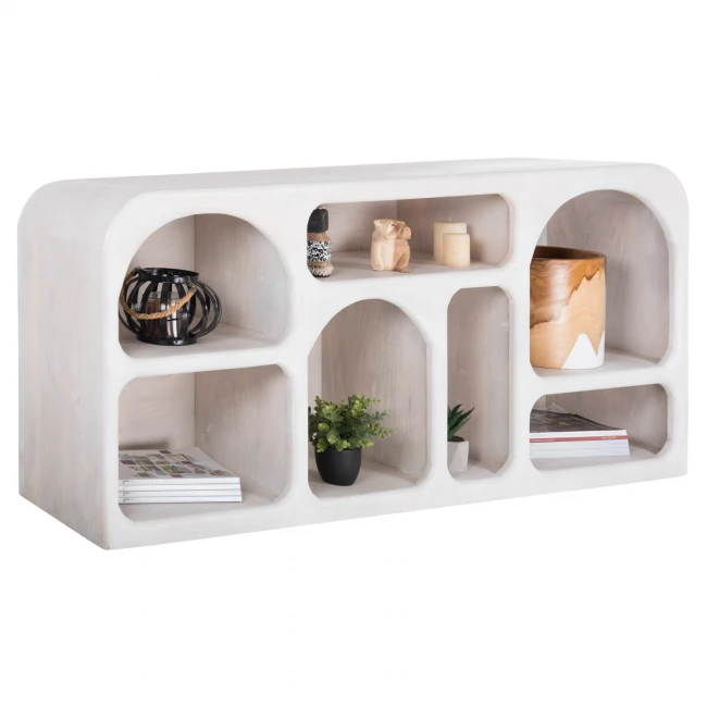 ΜΠΟΥΦΕΣ HANDYR HM9705 ΜΑΣΙΦ ΞΥΛΟ MANGO ΣΕ ΛΕΥΚΟ ΧΡΩΜΑ 165x35x75Yεκ.