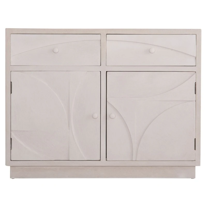 ΜΠΟΥΦΕΣ ΣΕΙΡΑ SANTORINI HM18046 MDF ΣΕ ΥΠΟΛΕΥΚΟ ΧΡΩΜΑ-2 ΣΥΡΤΑΡΙΑ & 2 ΠΟΡΤΕΣ 107x38x82,5Υεκ.