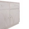 ΜΠΟΥΦΕΣ ΣΕΙΡΑ SANTORINI HM18046 MDF ΣΕ ΥΠΟΛΕΥΚΟ ΧΡΩΜΑ-2 ΣΥΡΤΑΡΙΑ & 2 ΠΟΡΤΕΣ 107x38x82,5Υεκ.