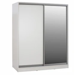 ΝΤΟΥΛΑΠΑ ADLER ΜΕΛΑΜΙΝΗΣ ΛΕΥΚΗ ΜΕ ΚΑΘΡΕΠΤΗ HM2437.03  180X60X210Υεκ.